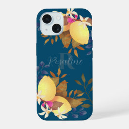 Turquoise Do Monograma Com Limão