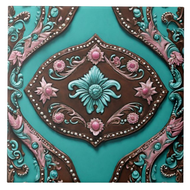 Turquoise do Sul Turquesa Rosa País Ocidental (Frente)