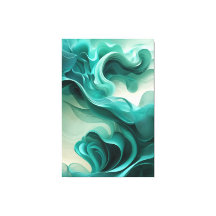 Turquoise Dreamscape - Abstrato Canvas Print