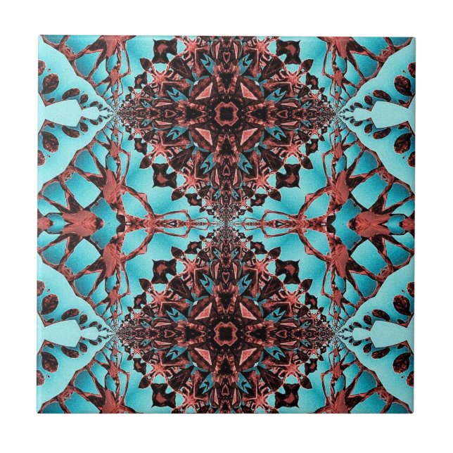 Turquoise Fractal Star (Frente)