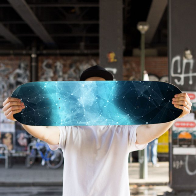 Turquoise Nebula Skateboard | skate cósmico (Criador carregado)
