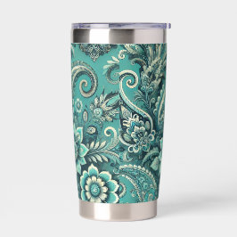 Turquoise Paisley Floral
