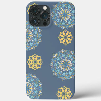Turquoise Teal Blue e Mandala amarelo Padrão de ar