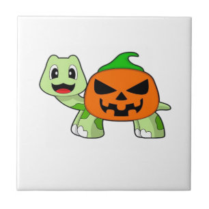 Turtle Halloween Abóbora Camiseta Clássica