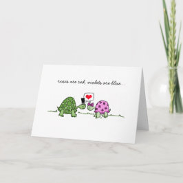 Turtle Love - Cartão de Dia de os namorados ou Ani