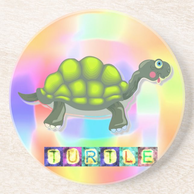 Turtle Sandstone Porta copos (Frente)