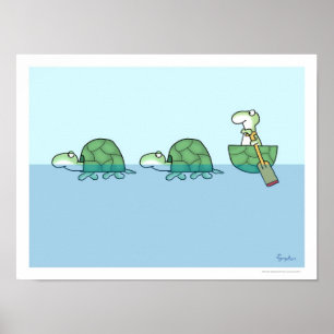 TURTLES PADDLING poster por Sandra Boynton