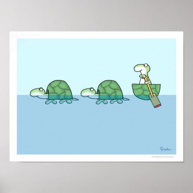 TURTLES PADDLING poster por Sandra Boynton (Frente)