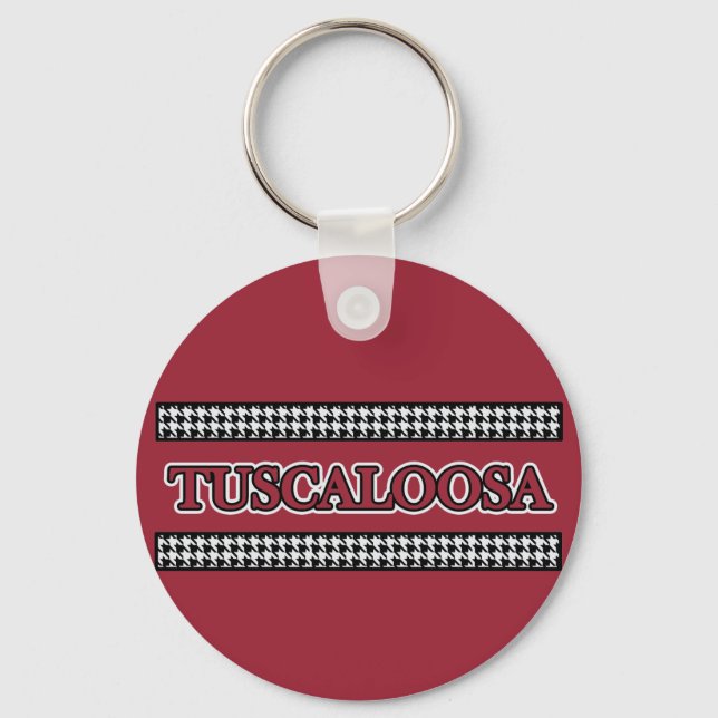 Tuscaloosa Houndstooth Chaveiro (Frente)