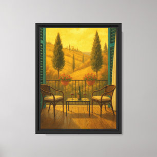 Tuscan Balcony View Canvas Wall Art