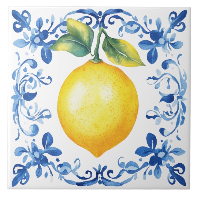 Tuscan Rustic Mediterranean Blue Lemon (Frente)