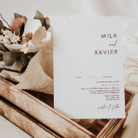 Tuscan Sienna | Convite mínimo moderno para casame