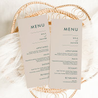 Tuscan Verde | Menu Casamento Mínimo Moderno