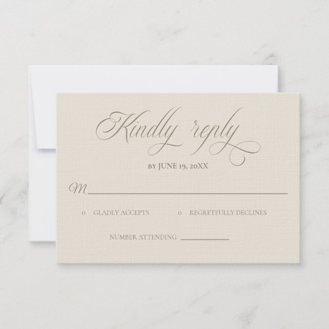 Tuscan Villa Wedding RSVP card (Frente)