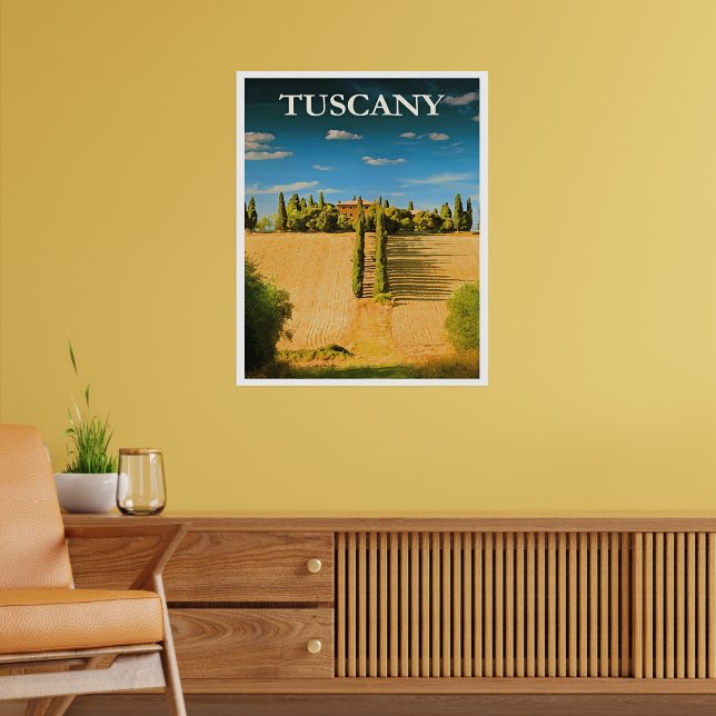 Tuscany, Italy travel poster (Sala de Estar 2)
