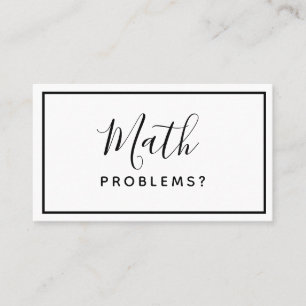 Tutor de Matemática - Cartão de visita Simples M