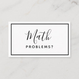 Tutor de Matemática - Cartão de visita Simples Min