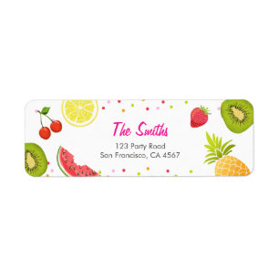 Tutti-frutti Endereço Etiqueta Fruta Fruticulosida