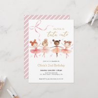 Tutu Cute Birthday Ballerina Convite