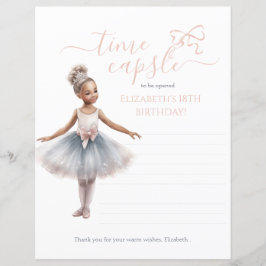 Tutu Cute Elegant Ballerina Birthday Time Capule