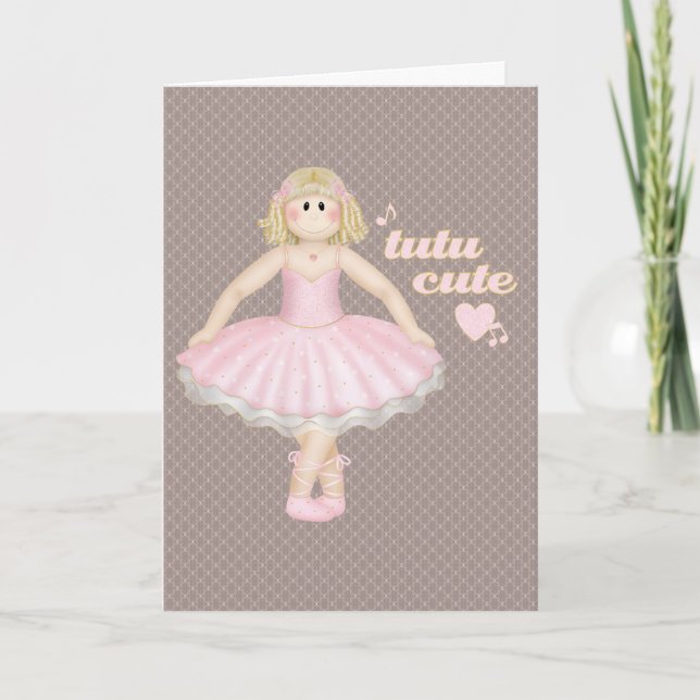 Tutu Cute (Loira) - Cartão Saudável (Frente)