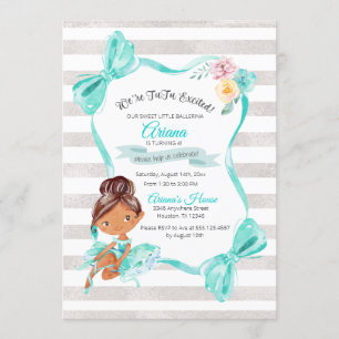 Tutu Entusiasmado Convite De Aniversário Ballerina