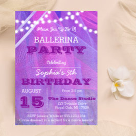 Tutu lança o convite de aniversário do Balé roxo