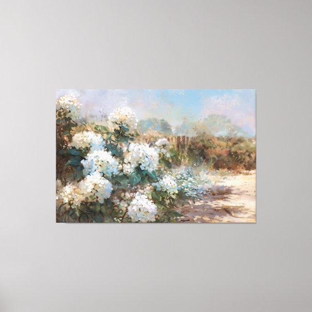 *~* TV2 Art Beach Hydrangea Canvas Print (Frente)
