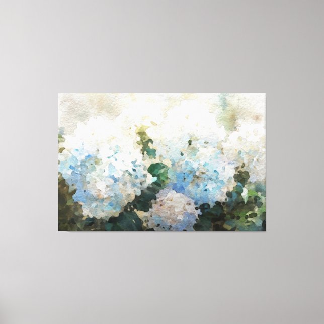 *~* TV2 Blue Pink Hydrangea Canvas Print (Frente)