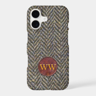 Tweed Espinha de Peixe e Monograma de Couro