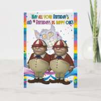 Tweedledum, Cartão de Aniversário Tweedledee - Paí