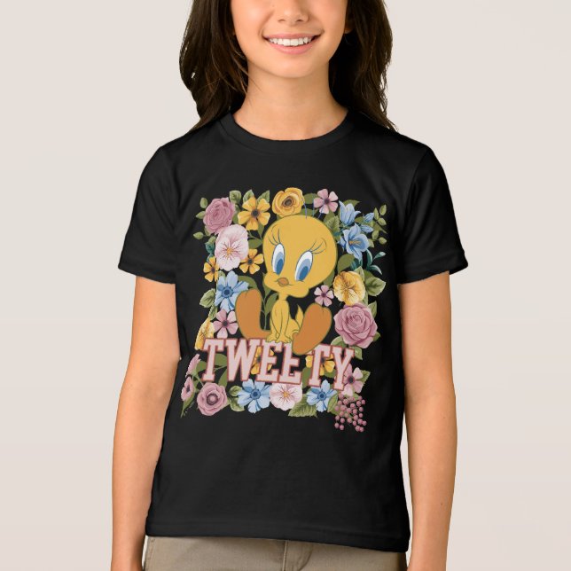 TWEETY™ Bordado Floral Gráfico (Frente)