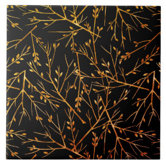 Twigs Laranja Queimados em Preto