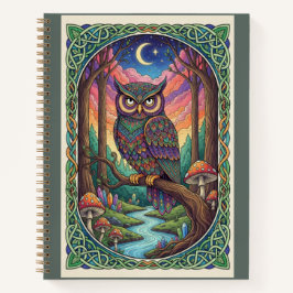 Twilight River Owl Zentangle Forest Journal