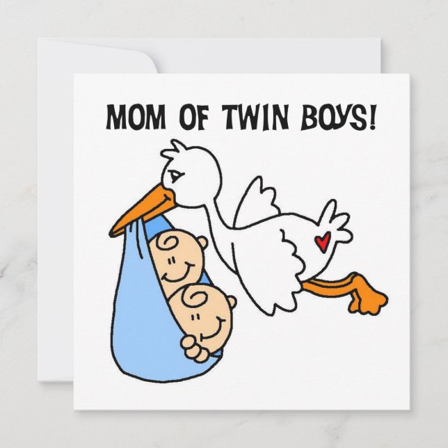 Twin Boys Mamãe Stork Gifts (Frente)