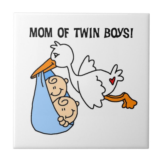 Twin Boys Mamãe Stork Gifts (Frente)