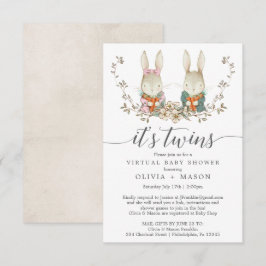 Twin de Convite Virtual para Chás de fraldas do Co