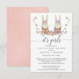 Twin de Convite Virtual para Chás de fraldas do Co