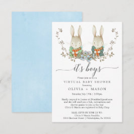 Twin de Convite Virtual para Chás de fraldas do Co