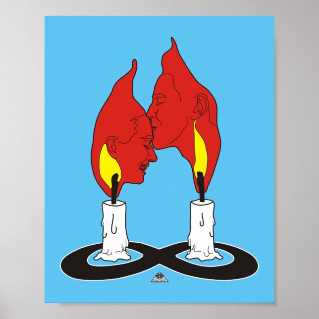 Twin Flame Kiss Poster (Frente)