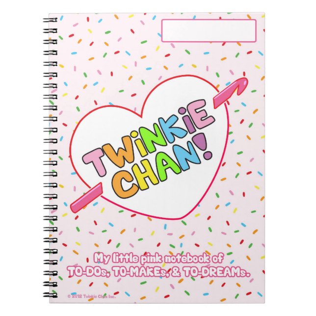 Twinkie Chan pouco caderno cor-de-rosa (Frente)