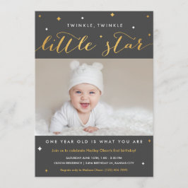 Twinkle Little Star Primeiro Convite de Aniversári