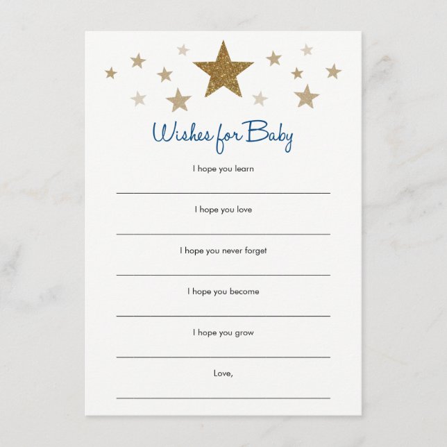 Twinkle Pequenos Desejos para Cartões Bebês (Frente)