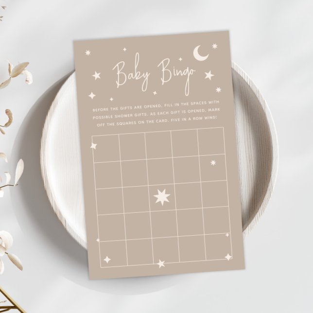 Twinkle Twinkle Little Star Baby Shower Bingo Card (Criador carregado)