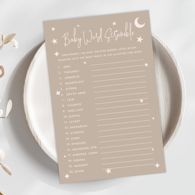 Twinkle Twinkle Little Star Baby Word Scramble (Criador carregado)