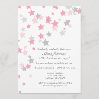 Twinkle Twinkle - Pequeno Convite de Prata Estrela