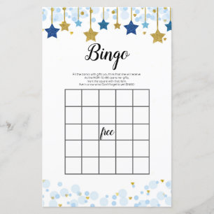 Twinkle Twinkle Watercolor Bingo