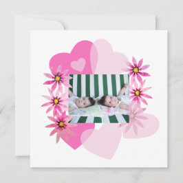 Twins Fotográficos do Watercolor Daisies Pink Hear