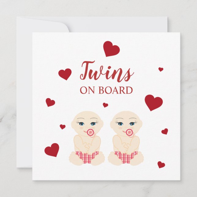 Twins Illustration in Red Design (Frente)
