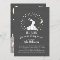 Twins Pequeno Convite para Chá de fraldas Bunny